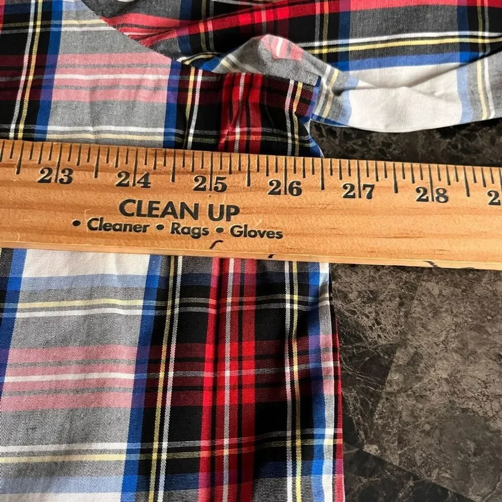 NWT J. Crew Women’s Holiday Tartan Plaid Button Down Shirt Size 2X